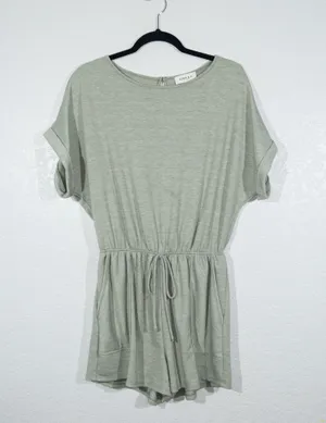 New Gilli Sea Green Butter Soft Casual Romper Size Medium thumbnail 1