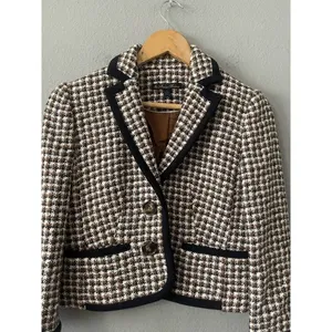 Brooks Brothers Checked Tweed Cropped Jacket thumbnail 7