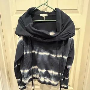 Young Fabulous & Broke Navy Blue Tie Dye Cowl Neck Hoodie Sweatshirt Womens M‎ thumbnail 3