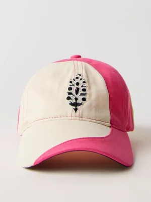Free People Rule The Court Baseball Hat - Pink Combo thumbnail 3