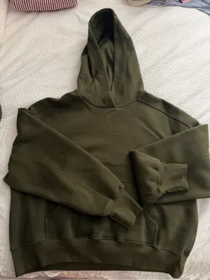Aerie Cloud Fleece Classic Length Hoodie | Military Green thumbnail 2
