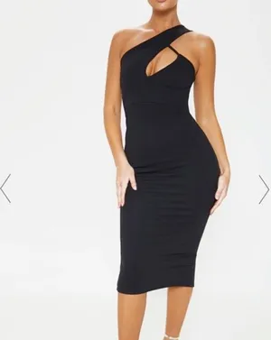 Pretty Little Thing Black One Shoulder Dress thumbnail 2