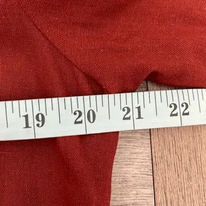 Free People Jumpsuit Womens XS Rust Orange Boho Wide Leg Linen Blend Long Sleeve thumbnail 10