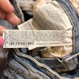 NWT‎ Zara Stove Pipe Jeans Womens US 4 Light Wash High Rise Straight Leg Denim thumbnail 7