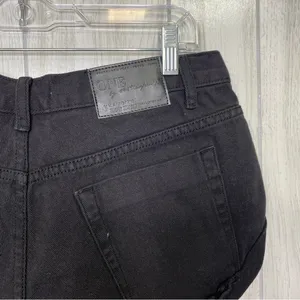 NEW One Teaspoon Bandits Relaxed Fit Twisted Cuff Hem Shorts Black Panther 29 thumbnail 8