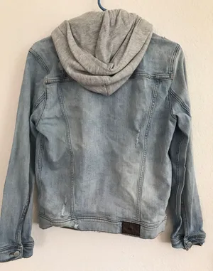 Hollister Jean Jacket Built In Hoodie thumbnail 2
