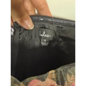 Lulus Truly Extraordinary Dress Women's Small Black Floral Organza Strapless NWT thumbnail 12