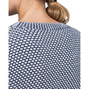 Lululemon Yogi Crew Sweater Size 4 Inkwell Blue Honeycomb Knit Thumbholes‎ 243 thumbnail 7