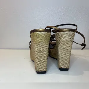 Donald J. Pliner Women’s Shaba Bronze‎ Straps Platform Wedge Sandals Size 7.5 thumbnail 7