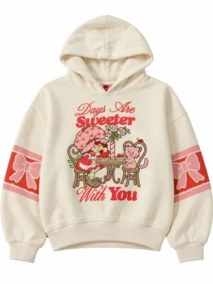 The World of Strawberry Shortcake Cream Graphic Hoodie XS 0-2 Y2K Kawaii thumbnail 1