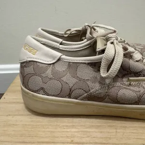 Coach Citysole Skate Beige Logo Lace Up‎ Sneakers 9 thumbnail 7
