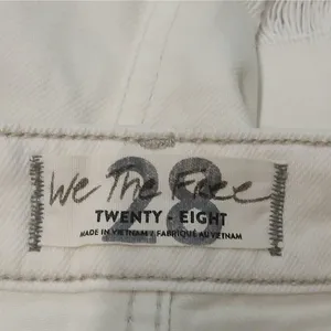 We The Free Bailey Denim Jeans Cut Off Skirt Sz 28 Ivory Western Coastal Cowgirl thumbnail 8