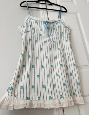 Anthropologie Maeve Sleeveless Ruffle-Hem Mini Dress, Size L thumbnail 8
