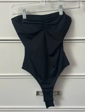 Black Princess Polly Strapless Bodysuit thumbnail 1