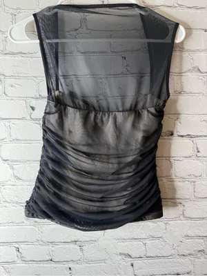Abercrombie & Fitch Black Sheer Ruched Camisole small thumbnail 5