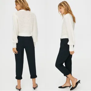 Wilfred • Aritzia Allant Pant black cropped slouchy dress trouser thumbnail 14