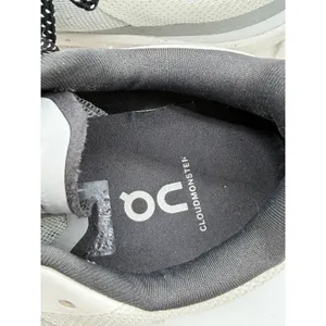 On Cloudmonster Running Shoes Women Size 7.5 White Grey CloudTec Sneakers thumbnail 4