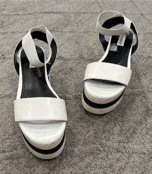 Steve Madden Haze White Platform Sandals 8M thumbnail 1