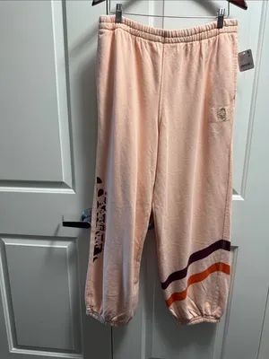 Free People All Star Logo Pants Pastel Peach M - NWT thumbnail 2