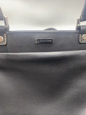 Franklin Covey Leather Messenger Shoulder Laptop Bag Travel Handbag Purse Black thumbnail 2