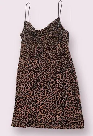 Altar’d State Leopard Cheetah Velvet Sleeveless Mini Dress Medium never worn thumbnail 1