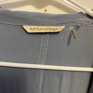 Soft Surroundings Blue‎ Lightweight Zip Jacket Size Medium thumbnail 2