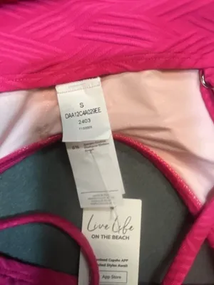 Cupshe Pink Textured High-Waisted Bikini Set Size S thumbnail 5