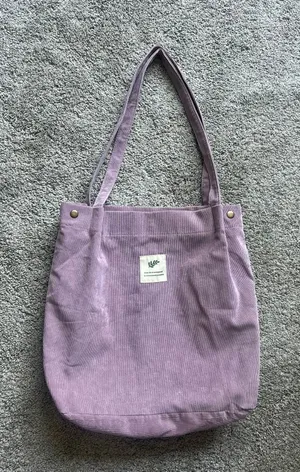 Purple Corduroy Tote Bag thumbnail 1