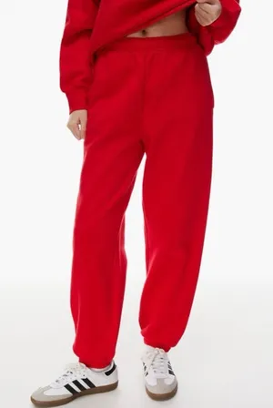 Aritzia TNA Cozy Fleece Red Sweatpant Joggers XS thumbnail 1