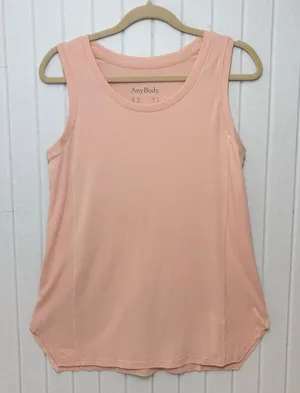 AnyBody Soft Peach Coral Oversize Tank Top‎ Size XS thumbnail 1