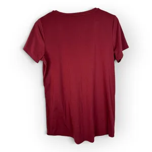 Athleta Women size M Burgundy Soft Drape V Neck Tee Everyday Basic thumbnail 2