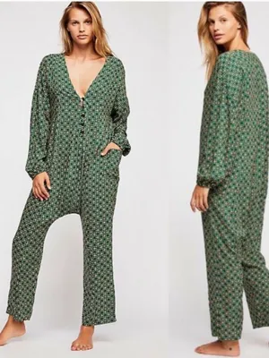 Intimately Free People Oversized Jumpsuit Boho Hippie Festival Loungewear Casual thumbnail 2