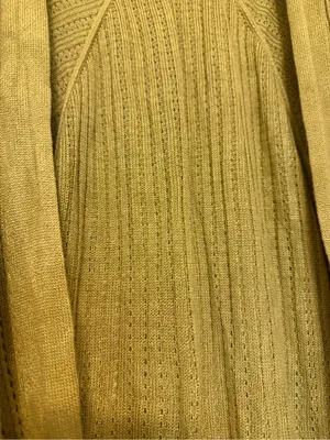 Andrea Jovine Olive Green Open-Front Short-Sleeve Cardigan thumbnail 5