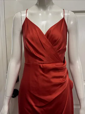 Jay Godfrey Prime Asymmetric Spaghetti Strap Satin Wrap Dress | Size 4 thumbnail 3