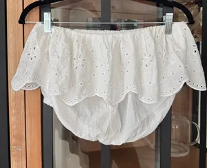 NWT eyelet cropped top Universal Thread target embroidered thumbnail 1