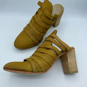 Free People Womens Byron Camel Tan Almond Toe Slide Block Heel Mule Sandal 7 thumbnail 5