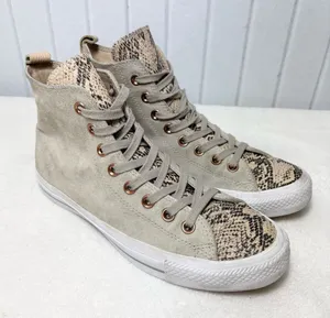 Converse Chuck Taylor All Star Loop Hi Top Papyrus Ivory Snake Size‎ 9 thumbnail 1