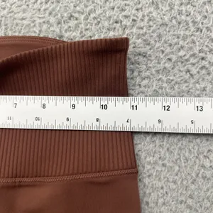 Vuori Rib Studio Shorts 6" Brown Athletic Athleisure Yoga Biker Women's XS thumbnail 5