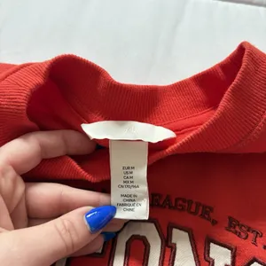 H&M‎ Sweater Womens Medium Red Wisconsin Football Embroidered Crew Neck thumbnail 3