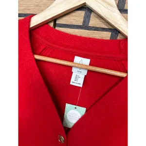Joie Red‎ Button Down Cardigan Size Small thumbnail 5