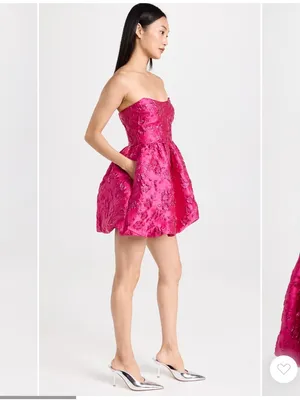 NEW Amanda Uprichard Addison Fuchsia Bubble Mini Dress, Medium, MSRP $236 thumbnail 3