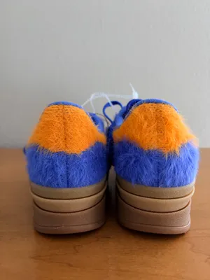 Adidas Gazelle Bold Hi-Res Blue / Bright Orange JS3906 Womens 6 thumbnail 2