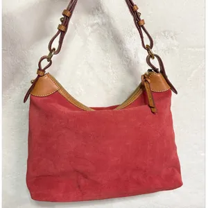 NWOT DOONEY & BOURKE Wine Red Suede Hobo Shoulder bag thumbnail 2