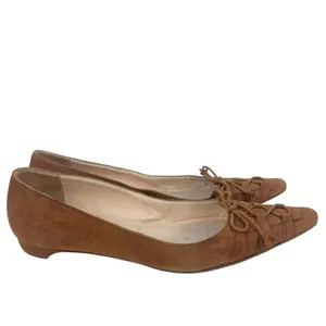 CHRISTIAN LOUBOUTIN Brown Suede Leather Flats - Size 36/6 thumbnail 5