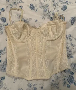 Urban Outfitters White Modern Love Corset thumbnail 1