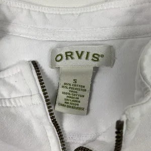 Orvis Pullover Sweater Womens Small White Quarter Zip Long Sleeve Outdoors thumbnail 3