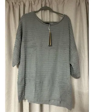 NEW~ 3/4 Sleeve Loose Tunic Tops Lightweight Knit Pullover Sweater 2X thumbnail 4