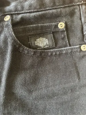 Vintage Harley Davidson Jeans Regular Bootcut Black Denim thumbnail 4