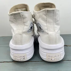 Converse Chuck Taylor All Star Move White Platform High Top Sneakers Womens 5 thumbnail 7