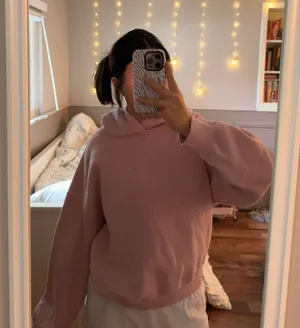 Abercrombie Sunday Hoodie Soft Essentials Cropped Mauve Pink S thumbnail 1